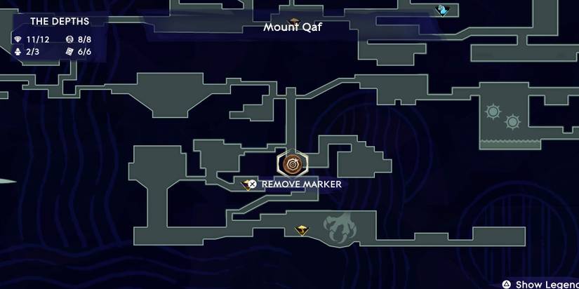 Prince of Persia: The Lost Crown - The Depths Map And Fast Travel Locations