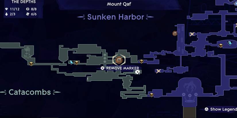 Prince of Persia: The Lost Crown - Catacombs Map And Fast Travel Location