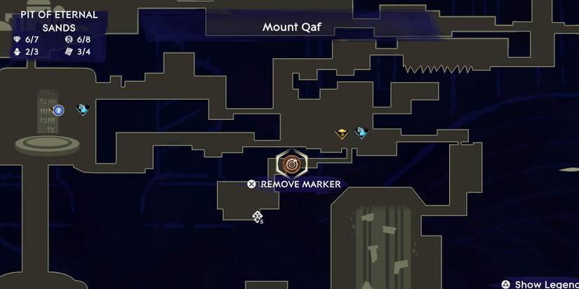 Prince of Persia: The Lost Crown - Pit Of Eternal Sands Map And Fast Travel Location