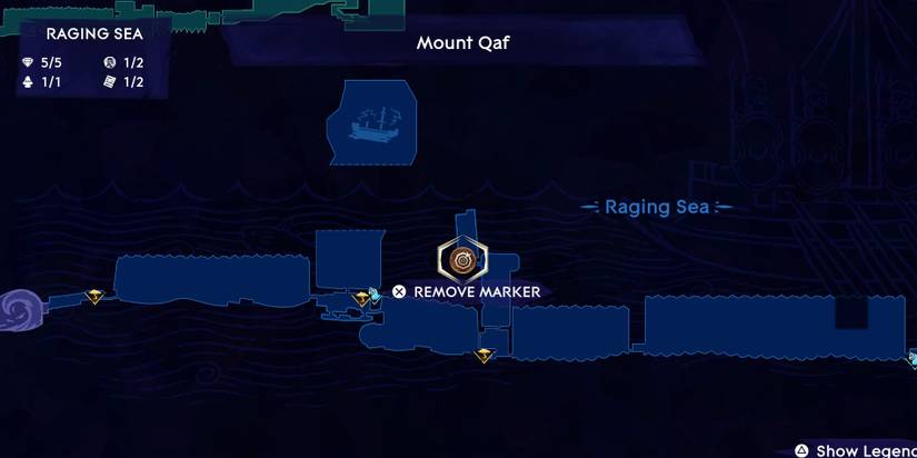 Prince of Persia: The Lost Crown - Raging Sea Map And Fast Travel Location
