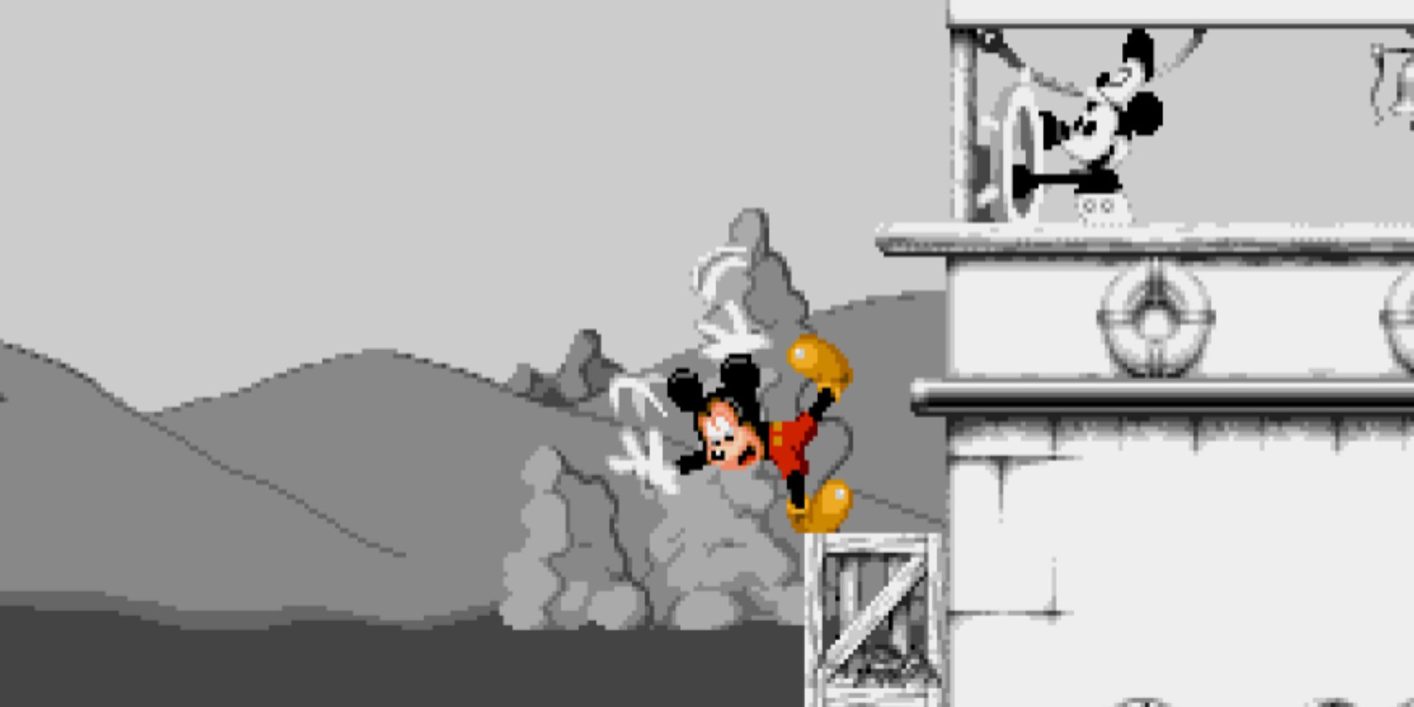 Platforming in Mickey Mania