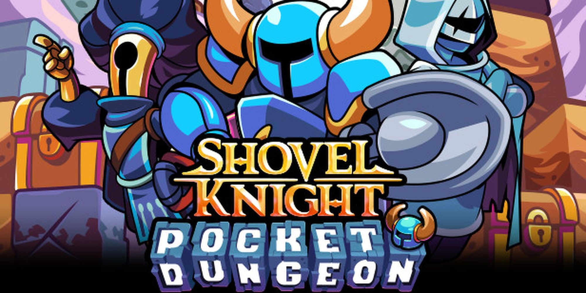 The title screen from Shovel Knight Pocket Dungeon