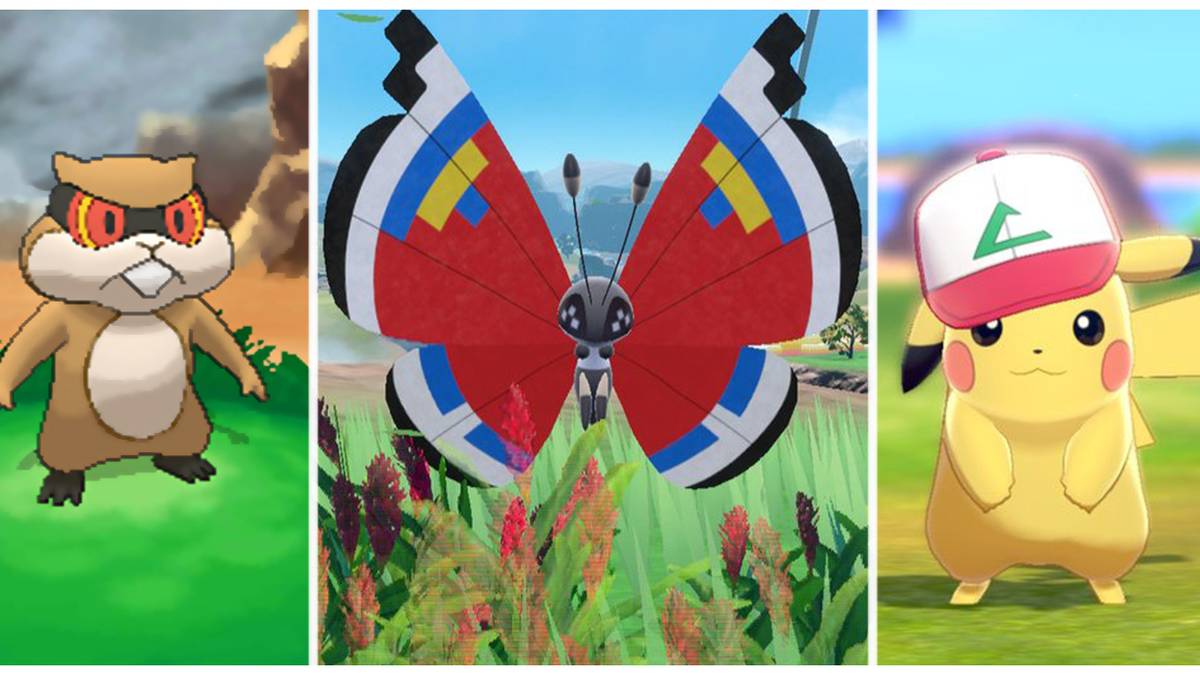 Pokemon Vivillon Patrat Cap Pikachu