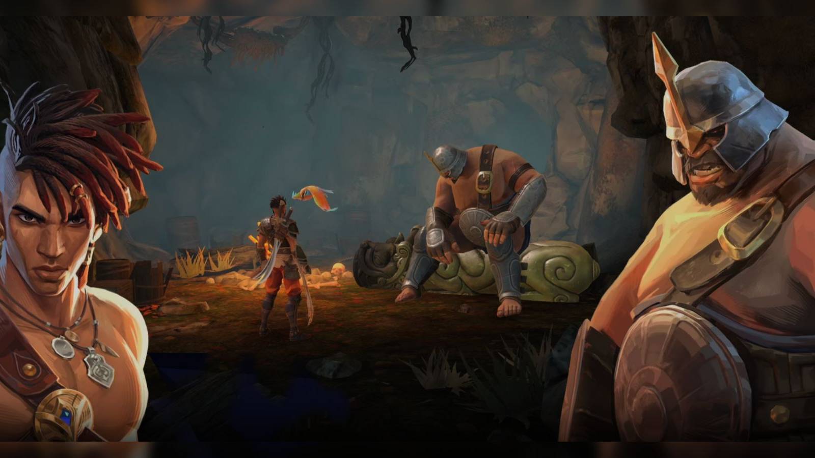 sargon next to brute during the deserter side quest cutscene.