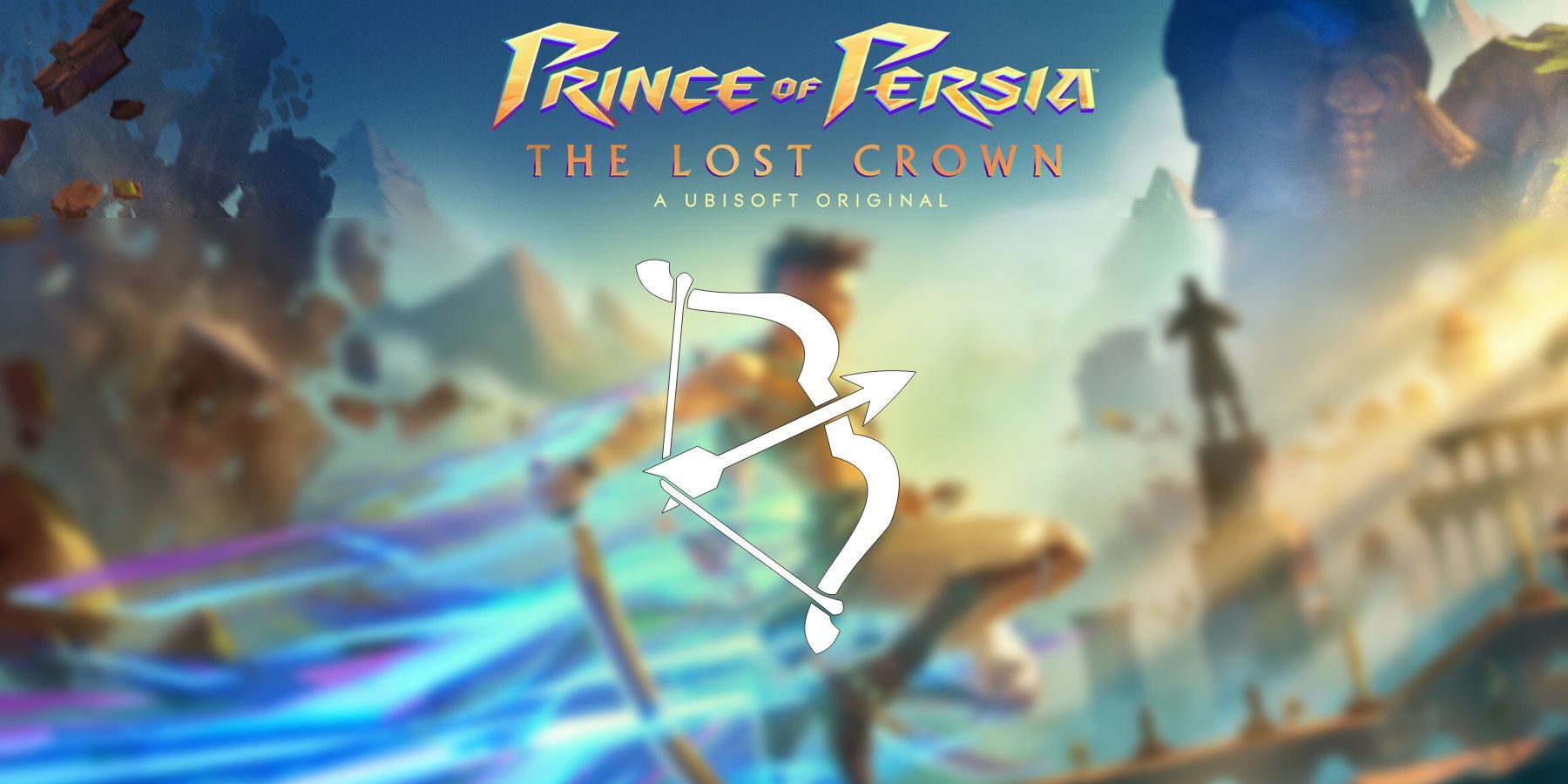 prince of persia the lost crown cover are with a bow symbol.