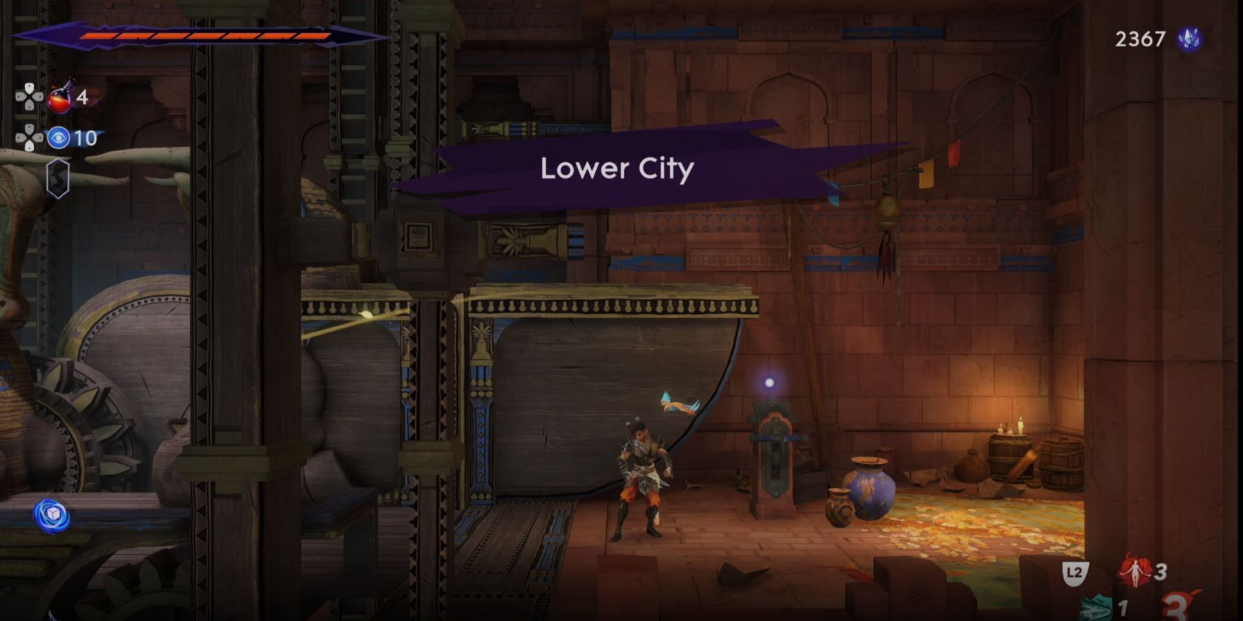 the citadel elevator entrance in the lower city in prince of persia the lost crown.