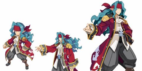 Promo art featuring a pirate class in Disgaea 5