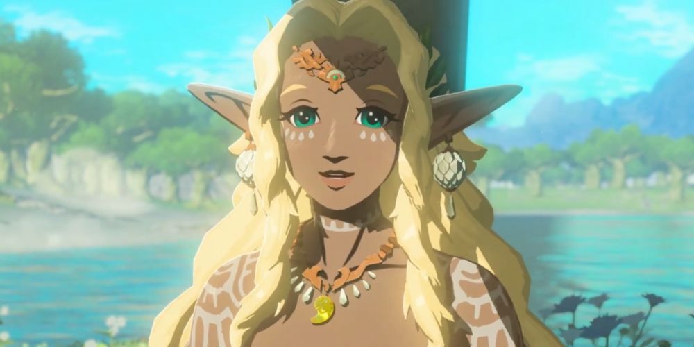 Queen Sonia in Zelda's second memory, as seen in Zelda: Tears of the Kingdom.