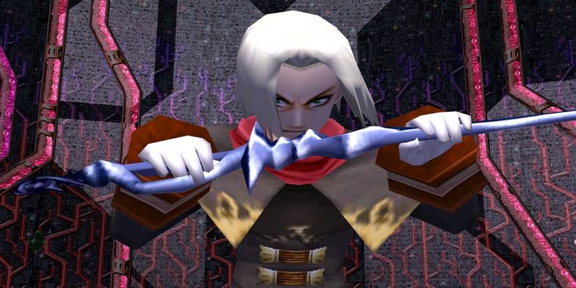 Ramirez fearsomely brandishing his sword in Skies Of Arcadia