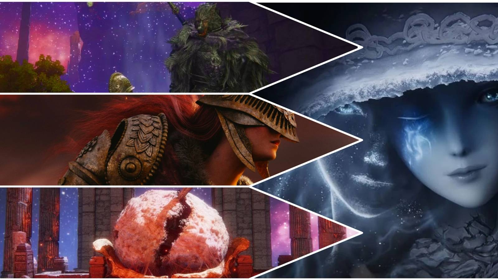 Ranni, Blaidd, Melania and Miquella in Elden Ring