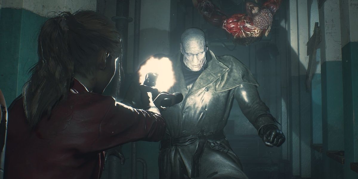 claire and mr x in resident evil 2