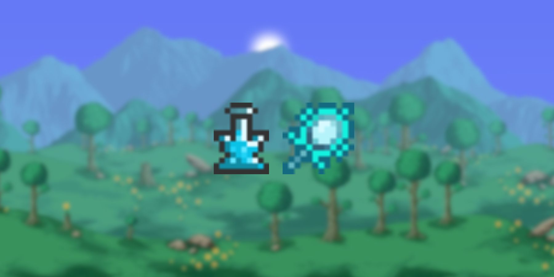 Recall Potion and Magic Mirror in Terraria