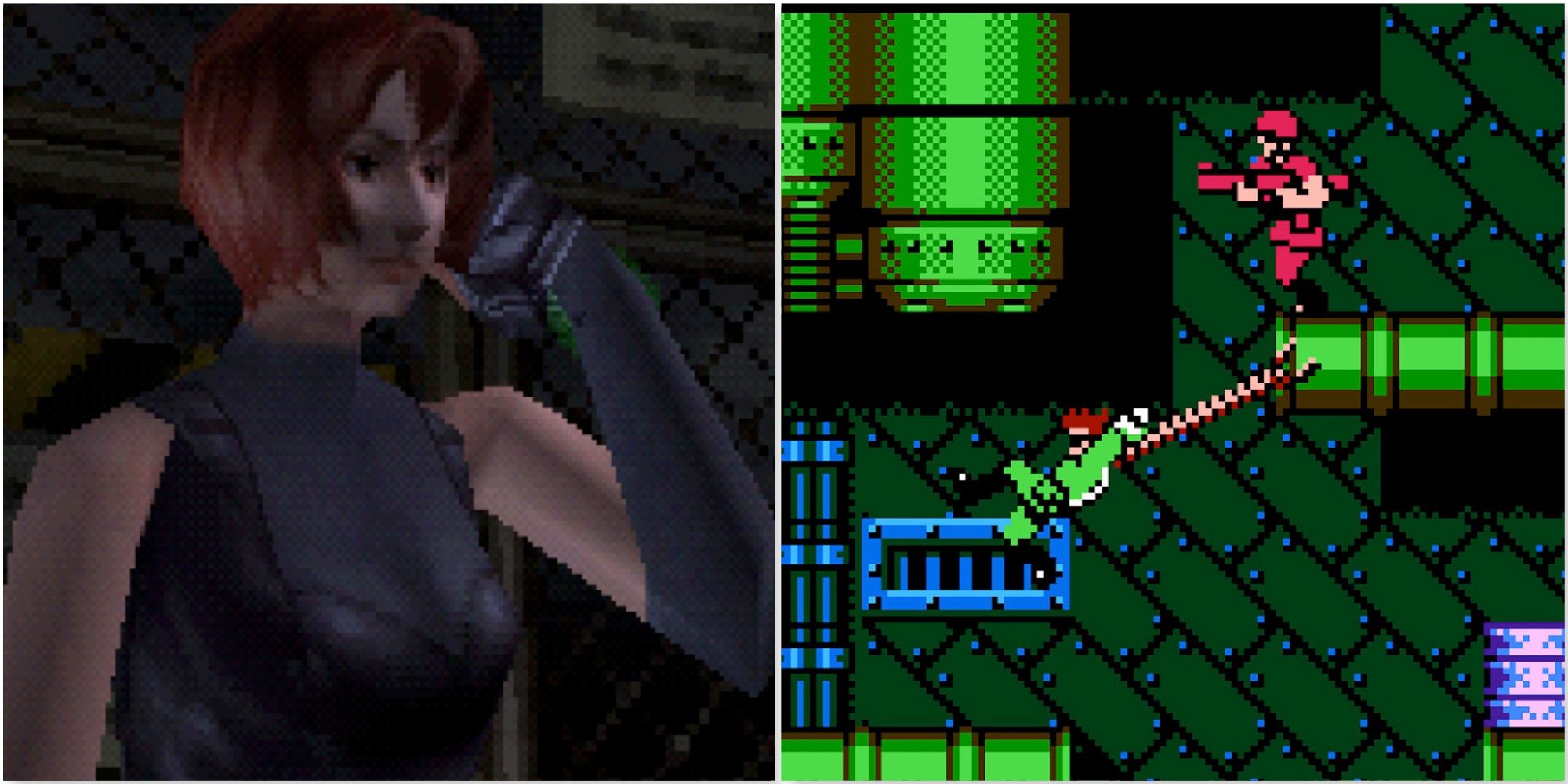 Regina in Dino Crisis and Swinging around in Bionic Commando