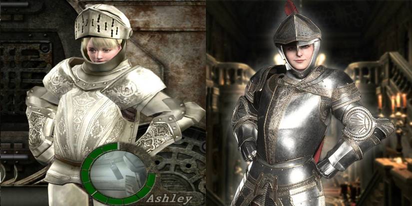 Resident Evil 4 Original & Remake Unlockable Ashley Graham Knight Armor Costume