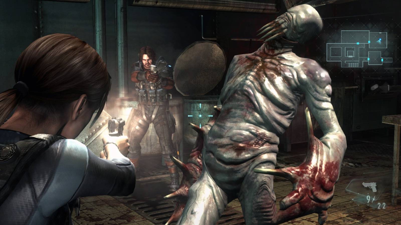 resident evil revelations jill parker and a monster