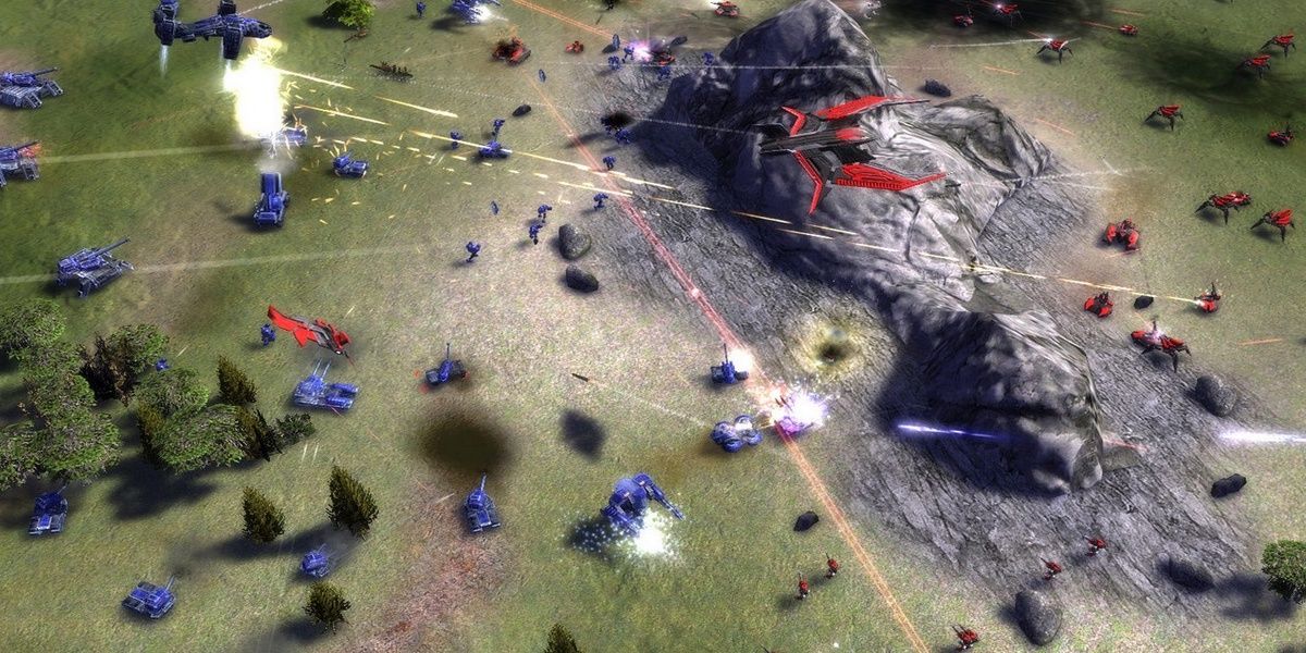 battle scene from supreme commander