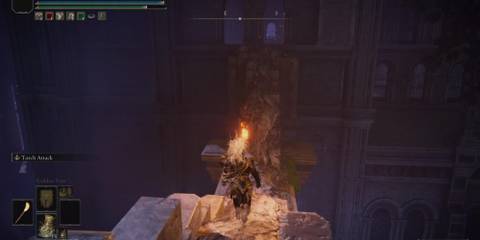 Running on a stone pathway in Elden Ring