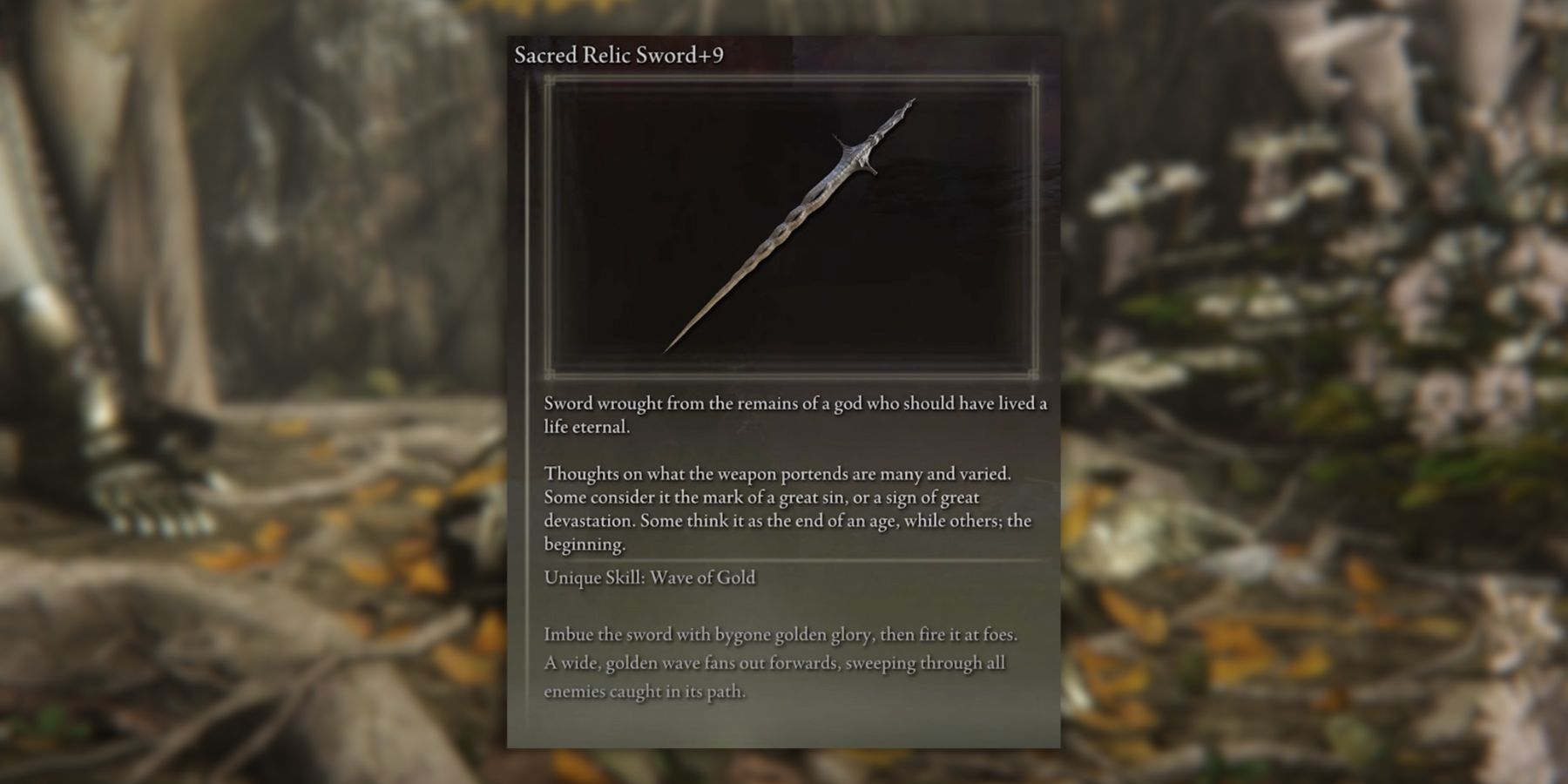 Sacred Relic Sword in Elden Ring