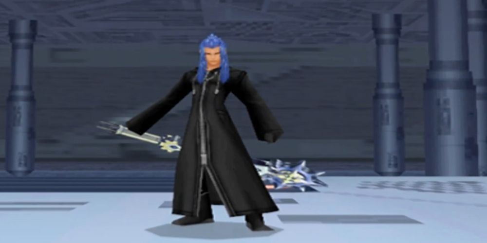 Saix facing Roxas, in Kingdom Hearts 358/2 Days.