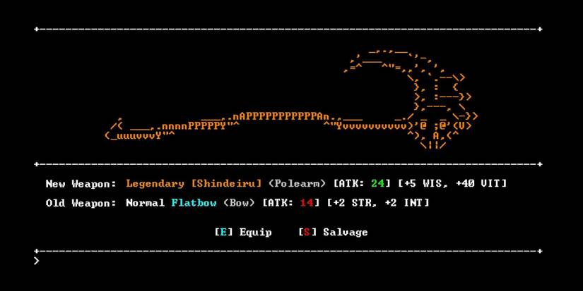 Analysing a weapon in SanctuaryRPG