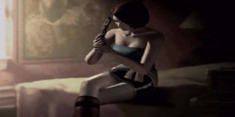 Jill checking her pistol 