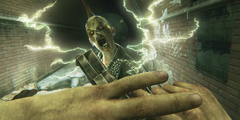 Zombie being electrified 