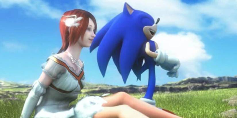 Sonic and Elise laughing 