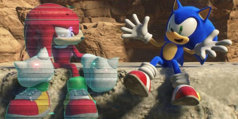 Sonic and Knuckles joking around 