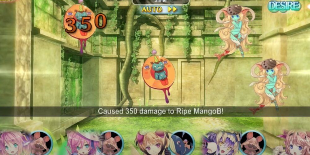 four small enemies on screen in Moero Chronicle 