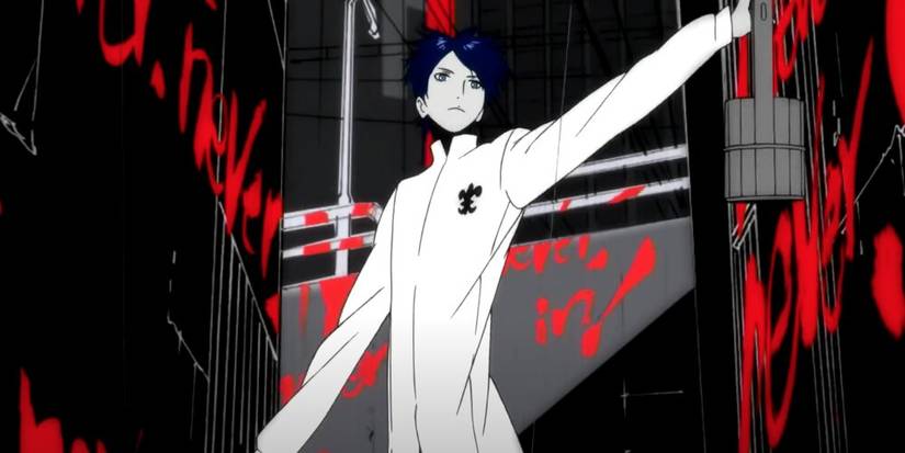 Yusuke painting walls with red paint