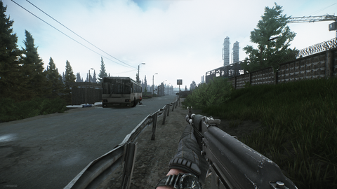 The West Road of the Customs map in Escape From Tarkov