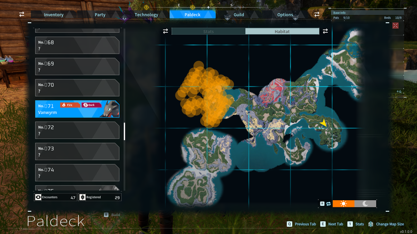 Vanwyrm habitats in Palworld