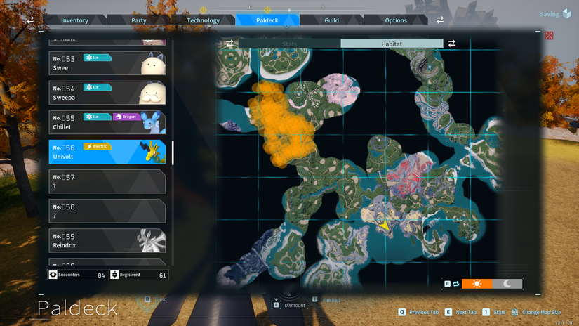 Univolt locations in Palworld