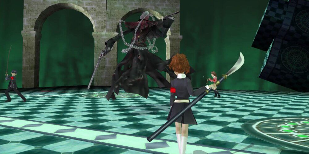 Party members fighting the Reaper in Persona 3