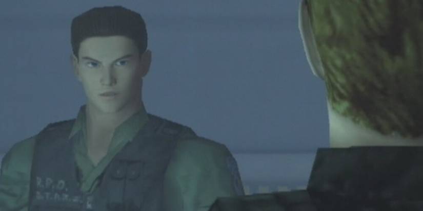 Chris talking to Wesker