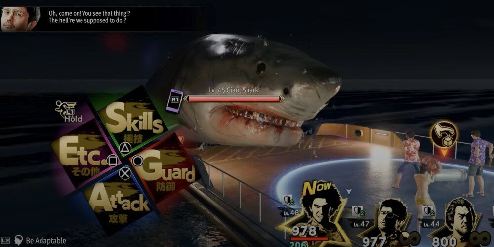 Giant shark boss in Like A Dragon: Infinite Wealth