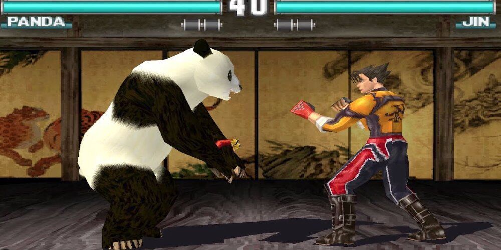 Panda facing off against Jin 