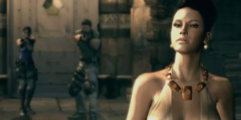 Chris and Sheva aiming at Excella 