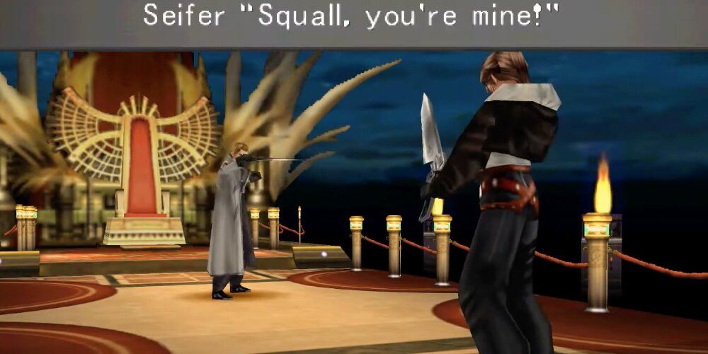 Squall facing Seifer 