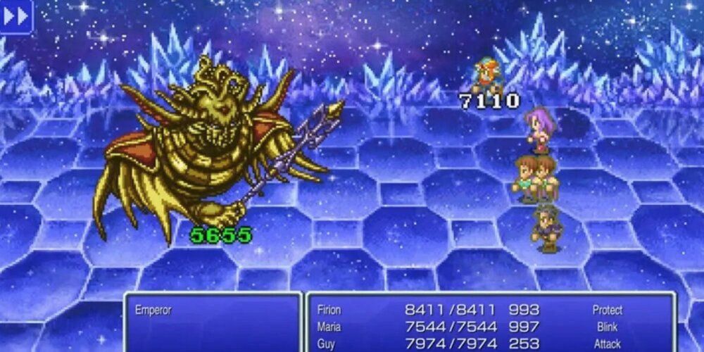 Emperor boss fight in Final Fantasy 2