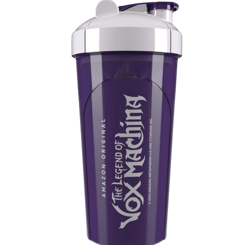 A purple Legend of Vox Machina to go cup
