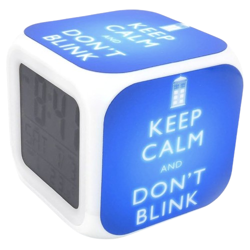 A Doctor Who digital cube alarm clock