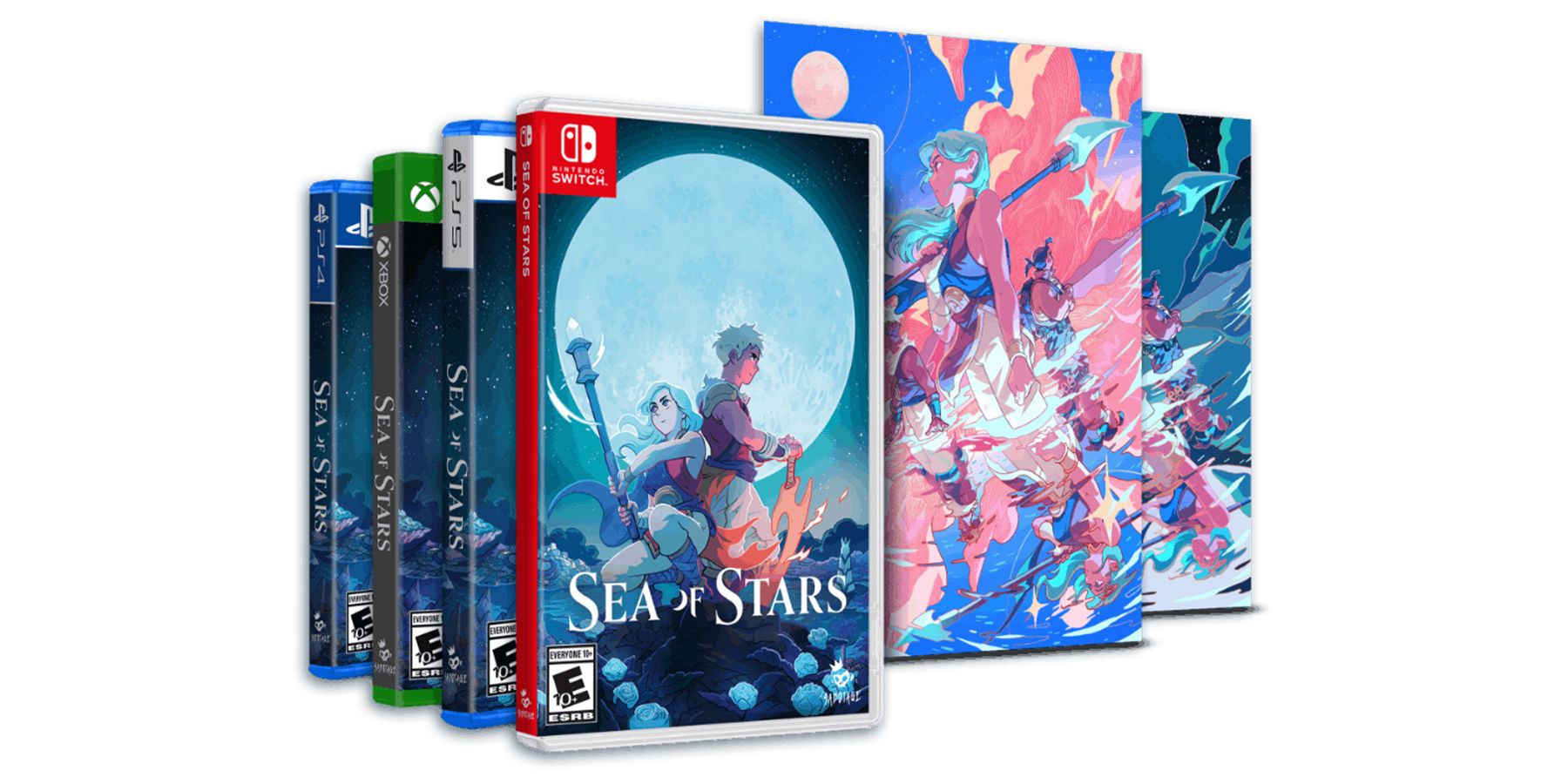 Sea of Stars all physical editions and double-sided poster bonus on white background