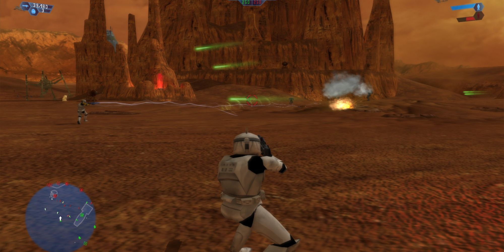 Shooting enemies in Star Wars Battlefront (2004)