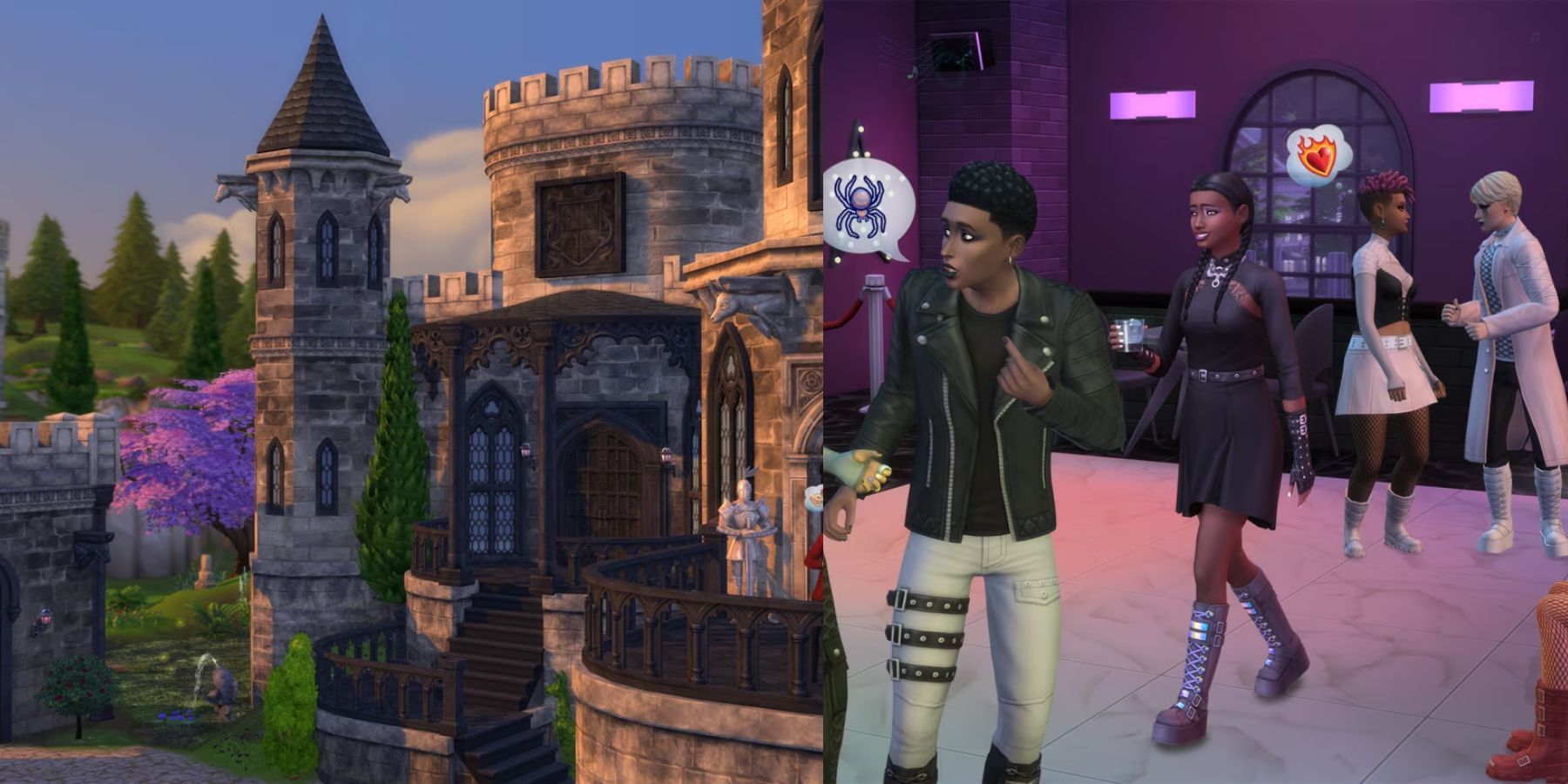 sims 4 castle estate kit and goth galore kit