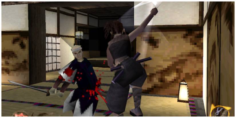 Slashing a samurai in Tenchu 2 Birth of the Stealth Assassins