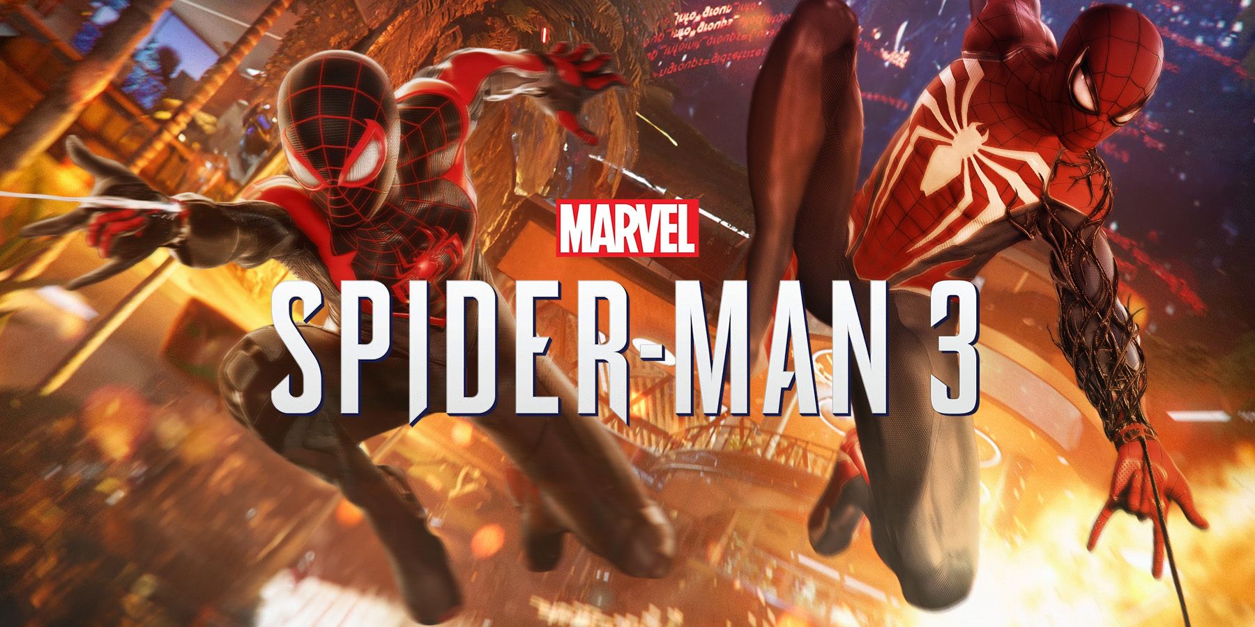 Logotipo do Homem-Aranha 3 com Miles e Peter