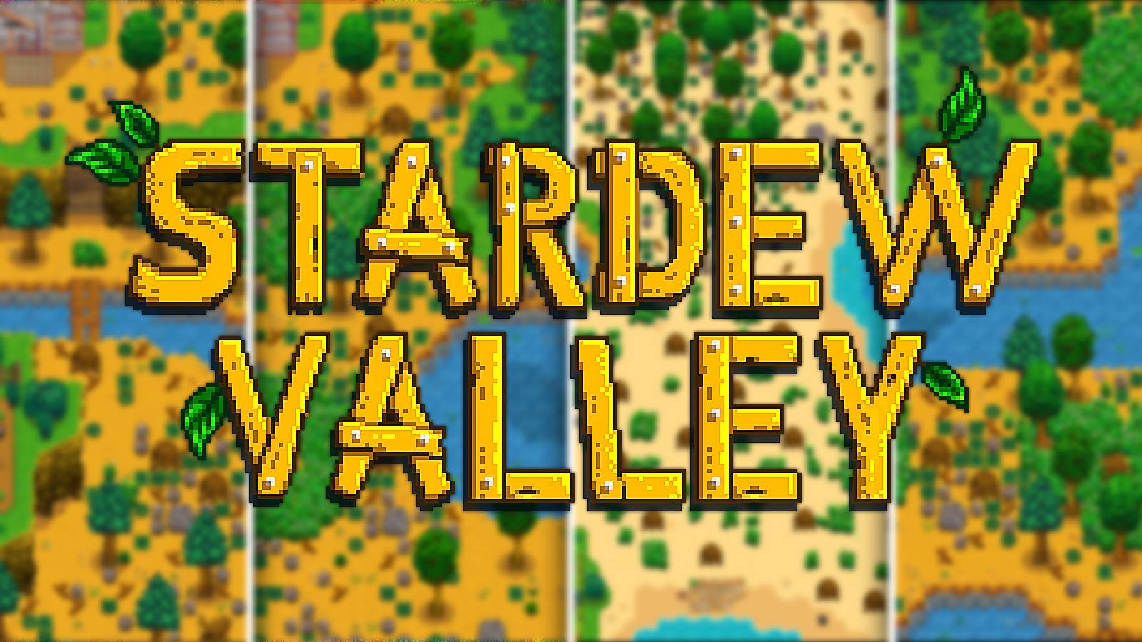 Stardew logo with farm types