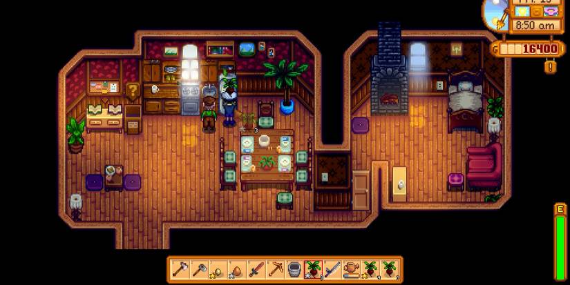 Image of a character about to place some beets in the Mayor's fridge in Stardew Valley