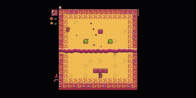 Image of the first boss fight in Journey of the Prairie King in Stardew Valley